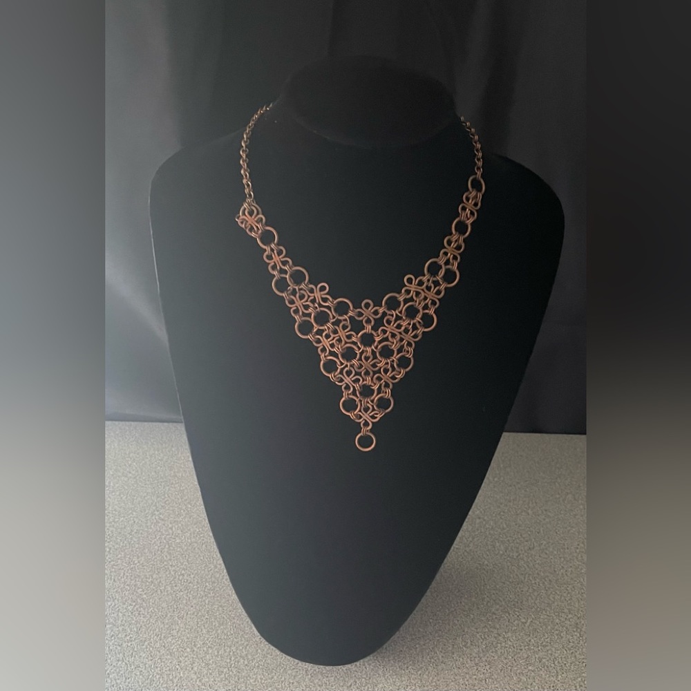 Copper Ring Bibb Necklace